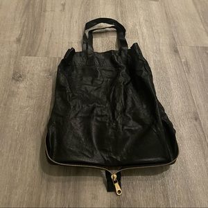 VINTAGE CHLOE Black compact and foldable leather and gold bag